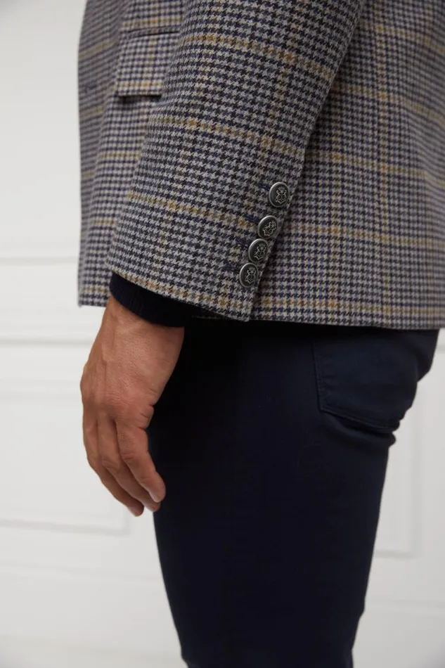 Men Blazers Holland Cooper The Single Breasted Blazer Prince Of Wales Navy Men Blazers Holland Cooper The Single Breasted Blazer Prince Of Wales Navy