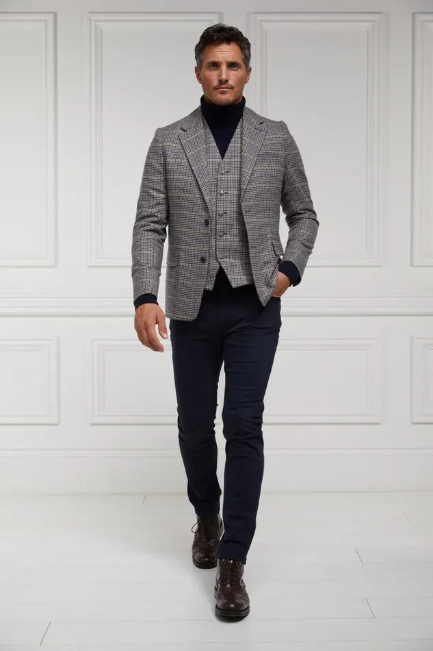 Men Blazers Holland Cooper The Single Breasted Blazer Prince Of Wales Navy Men Blazers Holland Cooper The Single Breasted Blazer Prince Of Wales Navy
