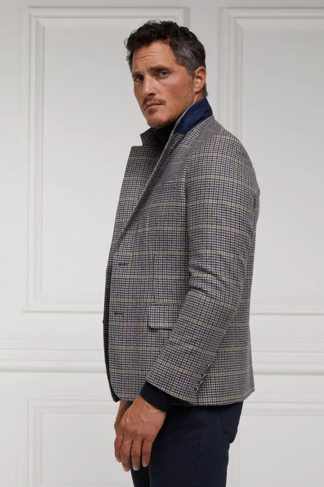Men Blazers Holland Cooper The Single Breasted Blazer Prince Of Wales Navy Men Blazers Holland Cooper The Single Breasted Blazer Prince Of Wales Navy