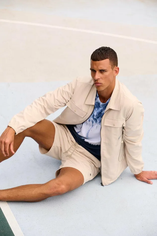 Men Blend Outerwear Outerwear Oyster Gray
