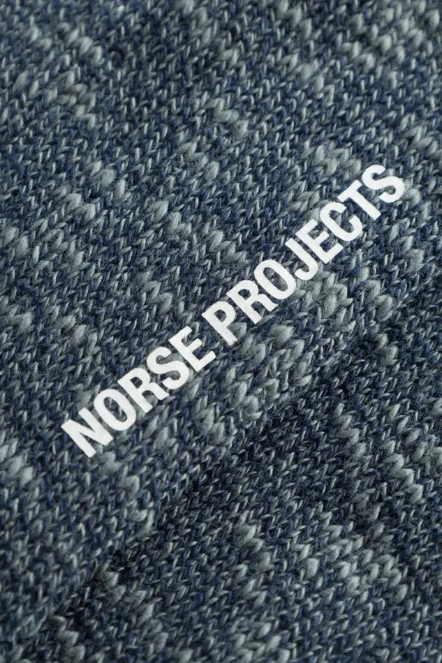 Men Ebbe Slub Sock Steel Blue Norse Projects Accessories