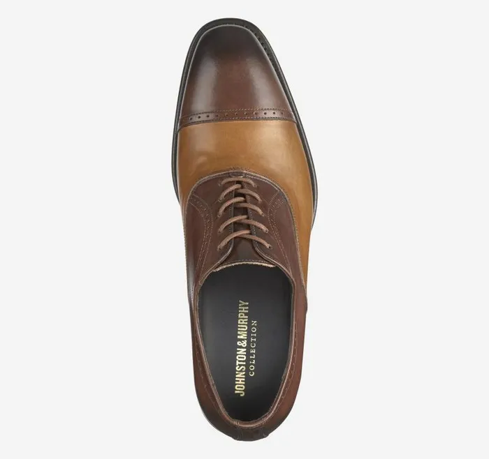 Men Johnston and Murphy LaceUps Ellsworth Cap Toe Browntan Italian Calfskin Men Johnston and Murphy LaceUps Ellsworth Cap Toe Browntan Italian Calfskin