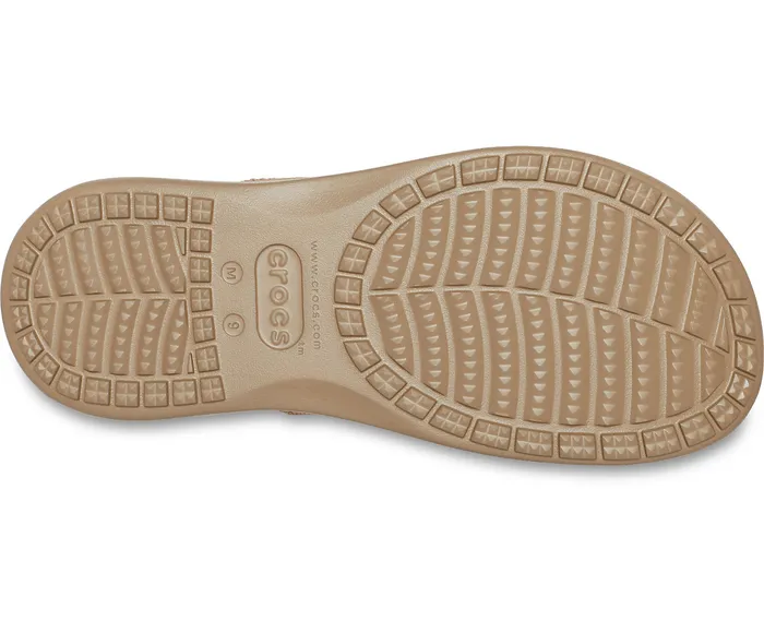 Men Santa Cruz Canvas Flip Khaki Walnut Sandals Crocs