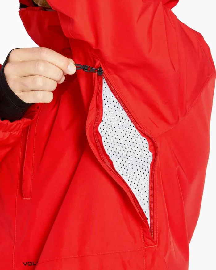 Mens Dua Insulated Gore Jacket 8211 Crimson Mens Volcom Jackets