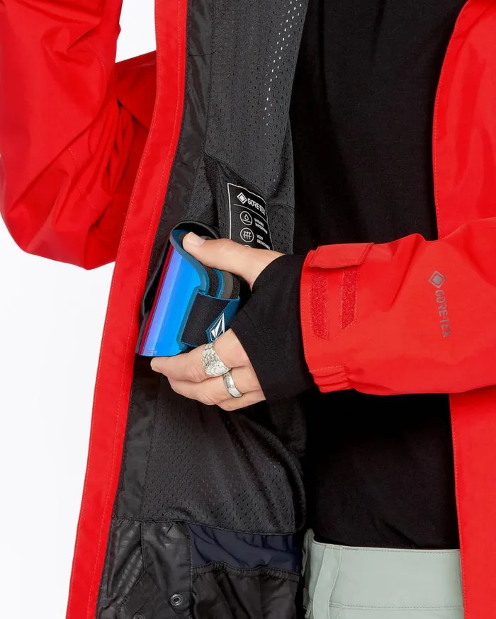 Mens Dua Insulated Gore Jacket 8211 Crimson Mens Volcom Jackets