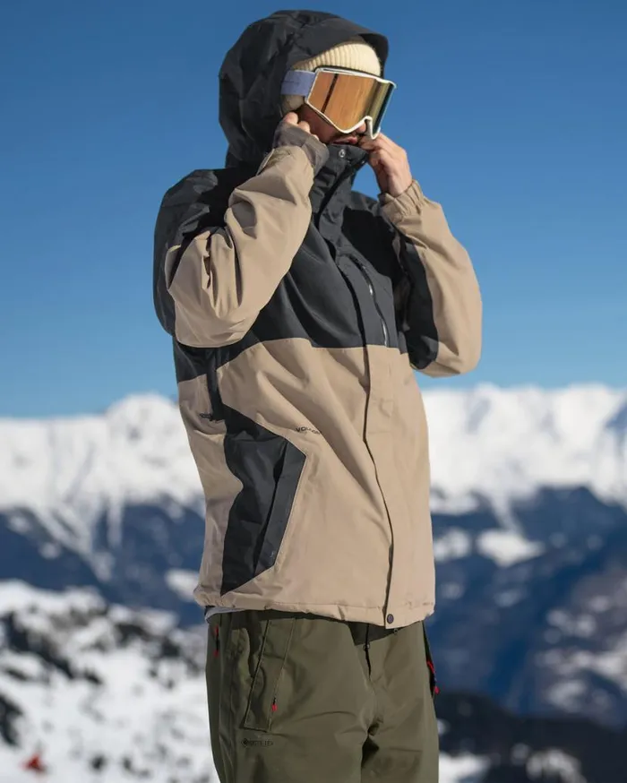 Mens L GoreTex Jacket 8211 Chestnut Brown Mens Volcom Jackets