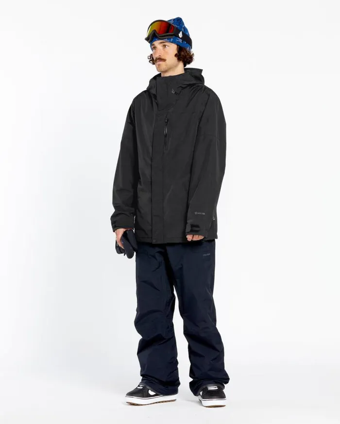 Mens L Insulated GoreTex Jacket 8211 Black Mens Volcom Jackets