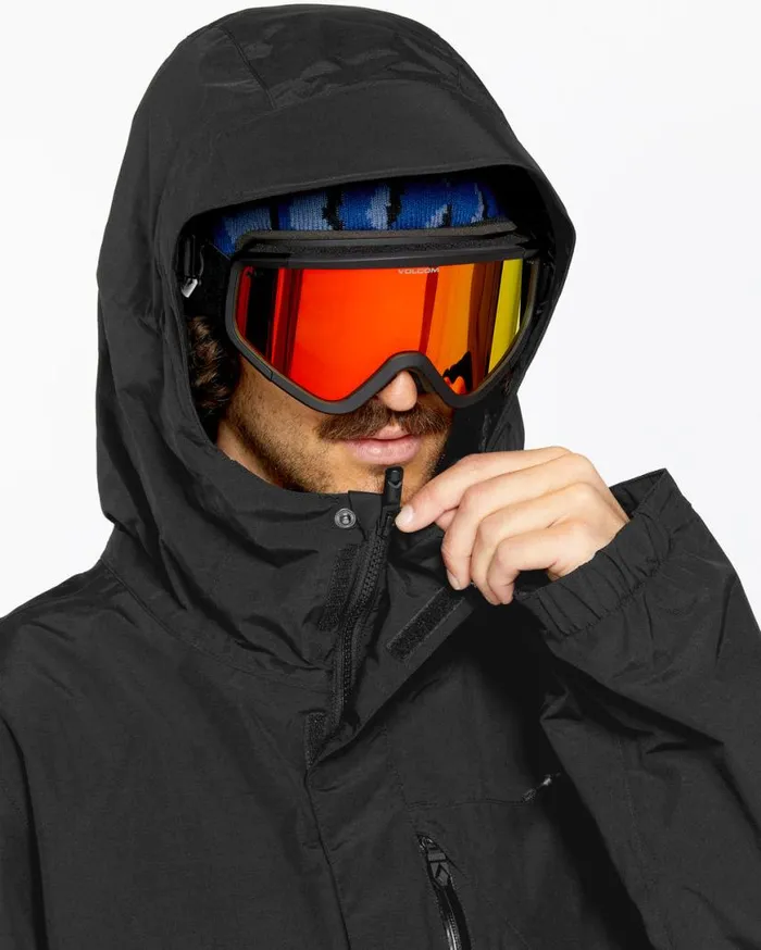 Mens L Insulated GoreTex Jacket 8211 Black Mens Volcom Jackets