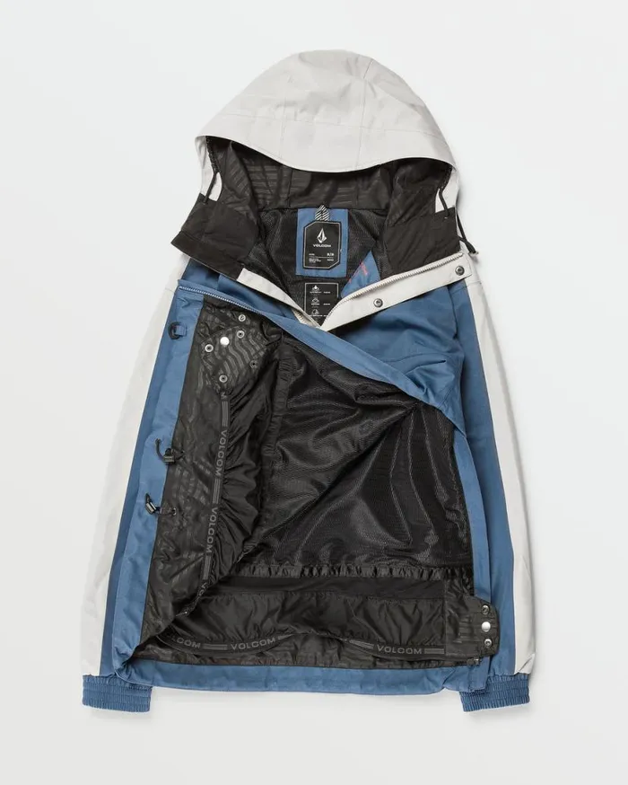 Mens Longo 20K Pullover 8211 Indigo Mens Volcom Jackets
