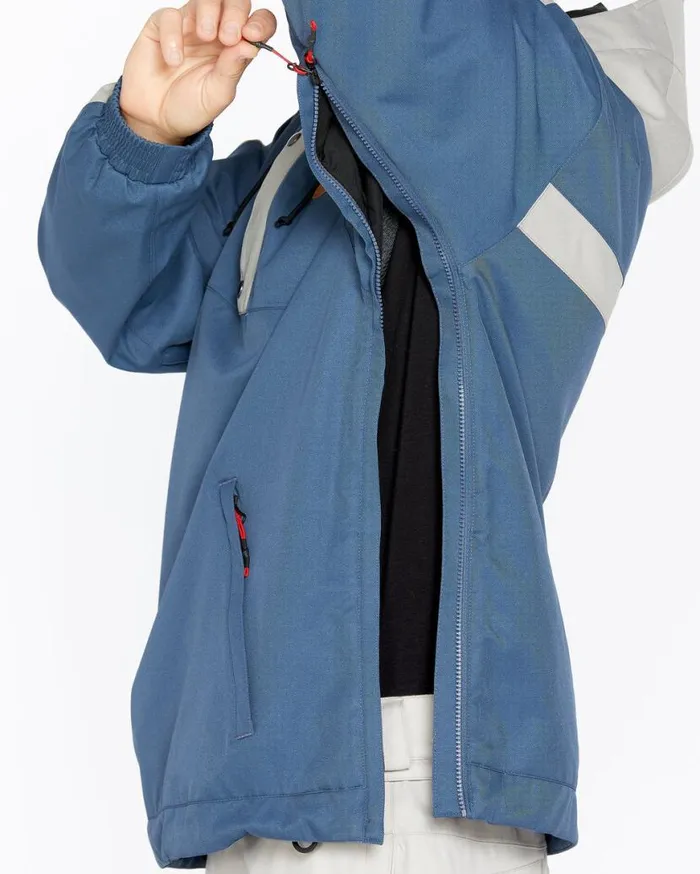 Mens Longo 20K Pullover 8211 Indigo Mens Volcom Jackets