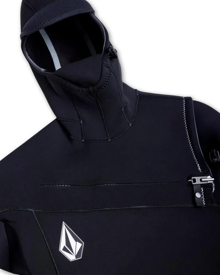 Mens Modulator 543mm Hood Chestzip Fullsuit 8211 Black Mens Volcom Wetsuits