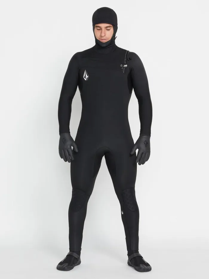 Mens Modulator 543mm Hood Chestzip Fullsuit 8211 Black Mens Volcom Wetsuits
