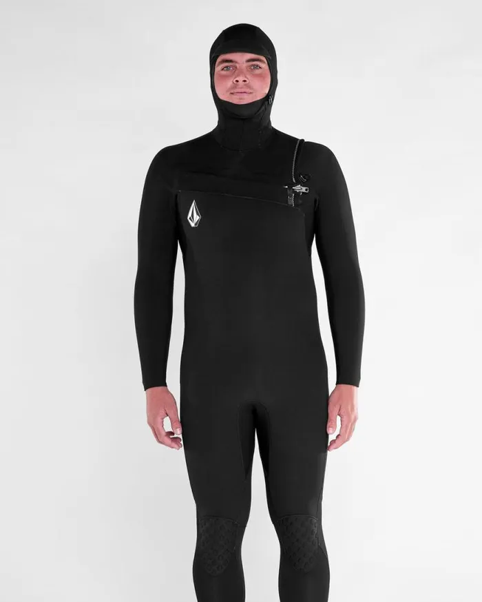 Mens Modulator 543mm Hood Chestzip Fullsuit 8211 Black Mens Volcom Wetsuits
