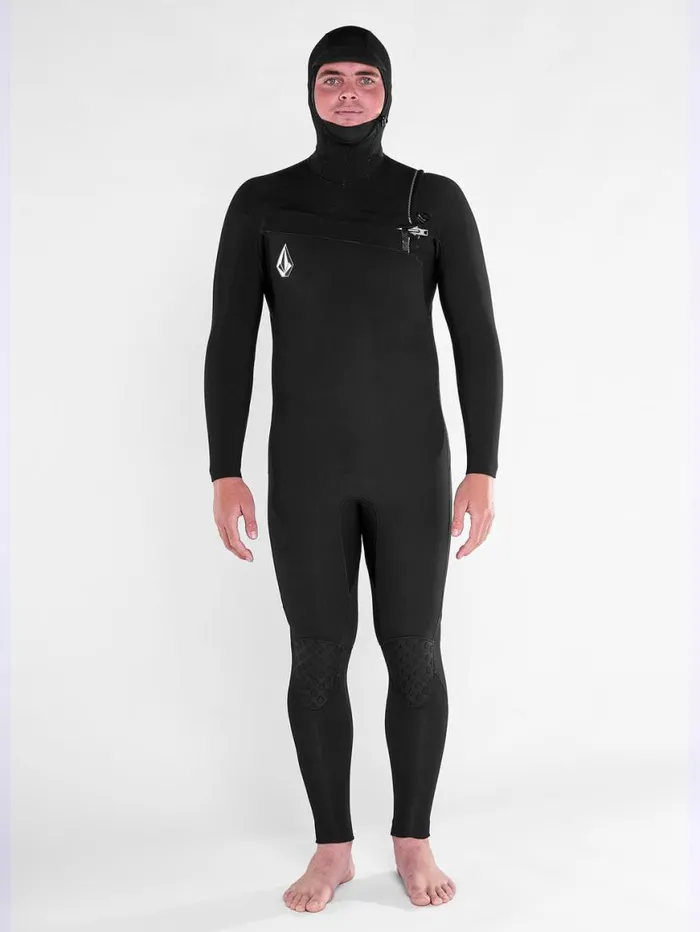 Mens Modulator 543mm Hood Chestzip Fullsuit 8211 Black Mens Volcom Wetsuits