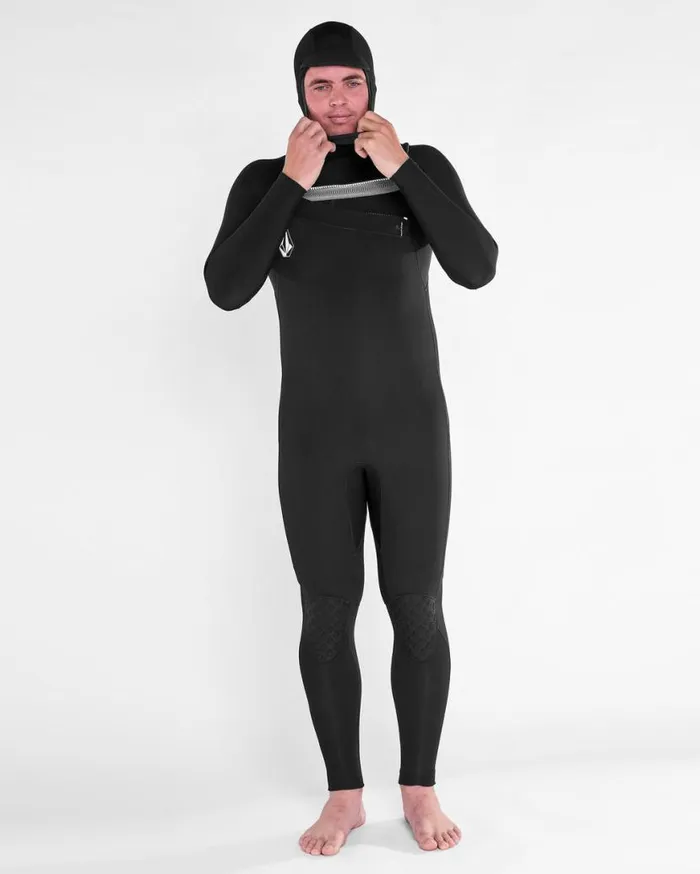 Mens Modulator 543mm Hood Chestzip Fullsuit 8211 Black Mens Volcom Wetsuits