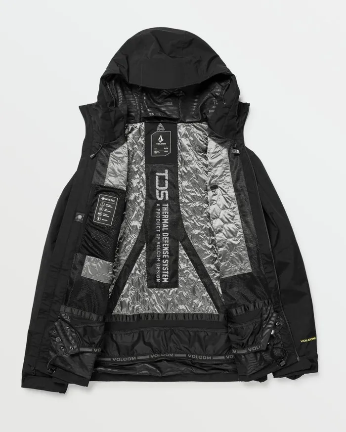 Mens Tds 2L GoreTex Jacket 8211 Black Mens Volcom Jackets