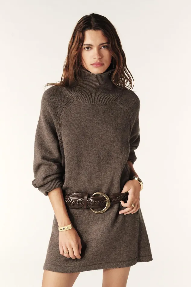 Mini Jersey Dress Medee Brown Women Baandsh Dresses