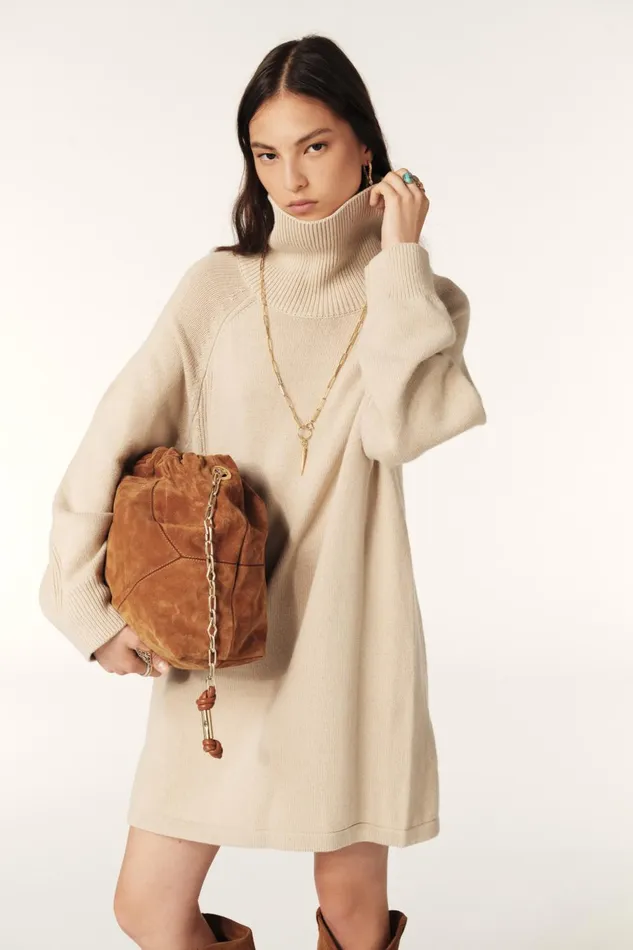 Mini Jersey Dress Medee Brown Women Baandsh Dresses
