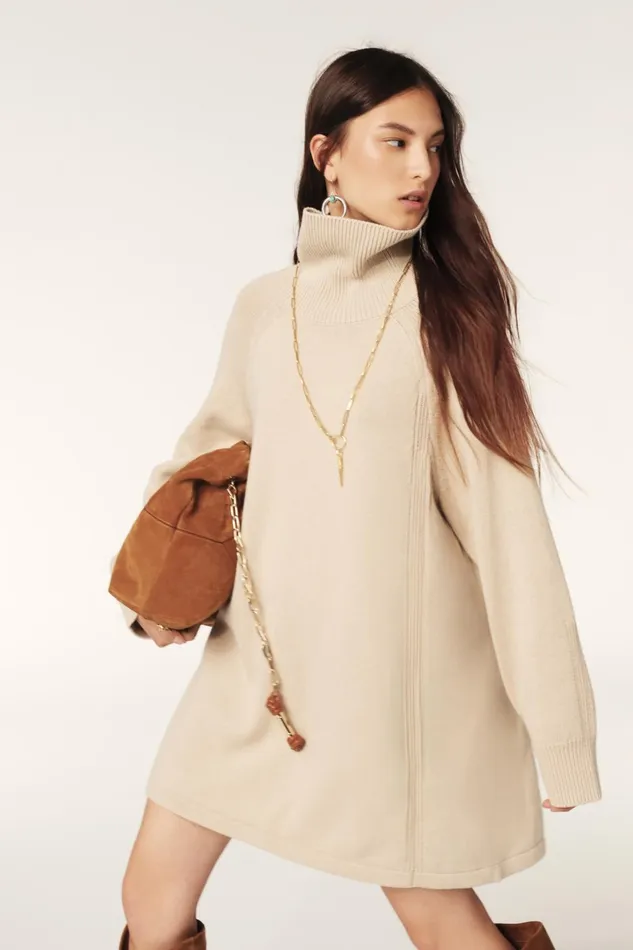 Mini Jersey Dress Medee Brown Women Baandsh Dresses