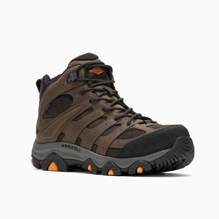 Moab Vertex 2 Mid Waterproof Carbon Fiber Work Boot Wide Width Earth Men Merrell Boots