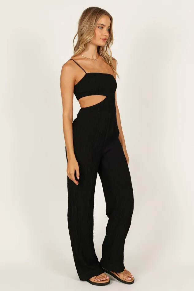 Norah Jumpsuit Black Jumpsuits and Rompers Petal and Pup Women