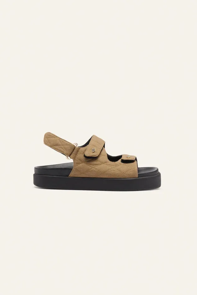 Open Sandals With Velcro Cratch Green Women Baandsh Shoes