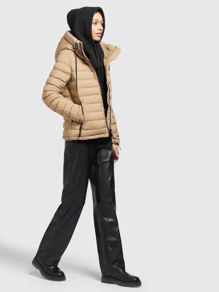 Quilted Jackets Women Jacke LOVINA5 MATT Beige KHUJO