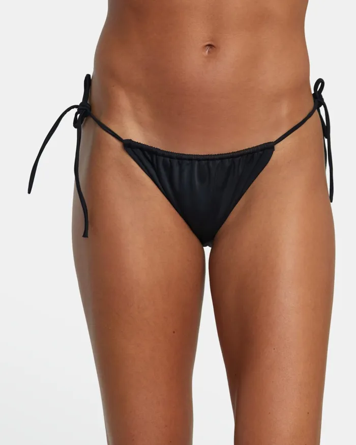 RVCA Bikini Bottoms Solid Tie Skimpy Bikini Bottoms Black 8211 Women