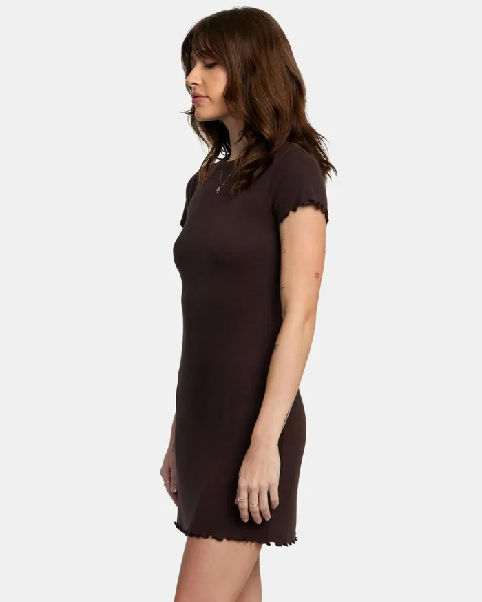 RVCA Dresses Rompers Rover Rib Knit Dress Java 8211 Women
