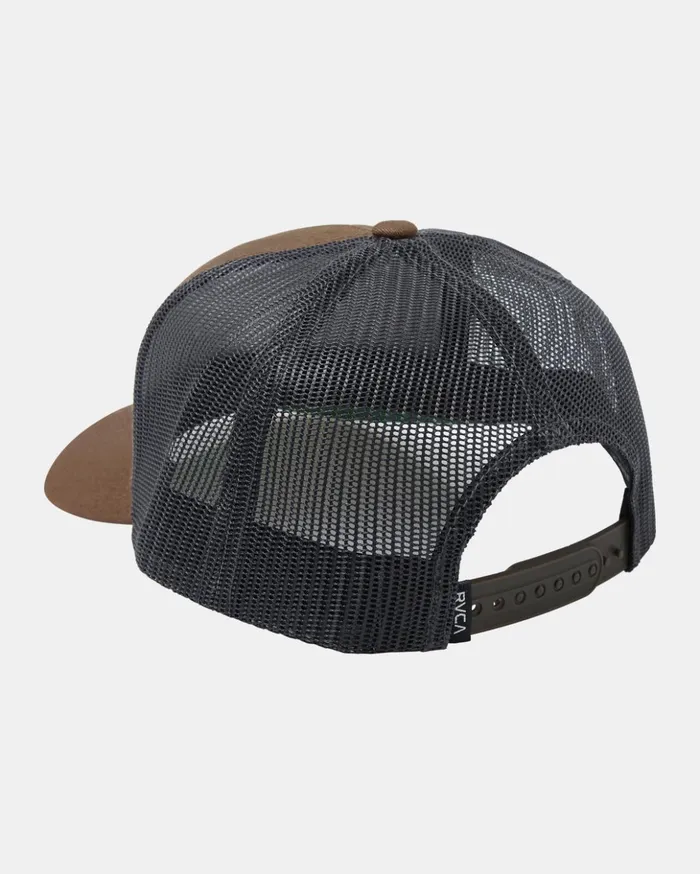 RVCA Hats Beanies VA All The Way Curved Brim Trucker Hat Light Brown 8211 Men