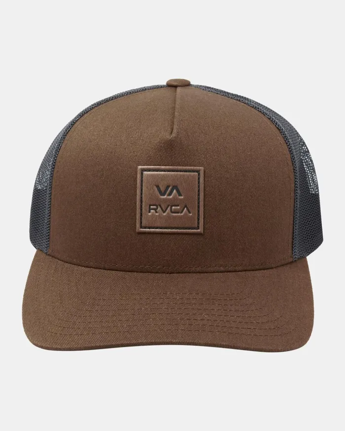 RVCA Hats Beanies VA All The Way Curved Brim Trucker Hat Light Brown 8211 Men