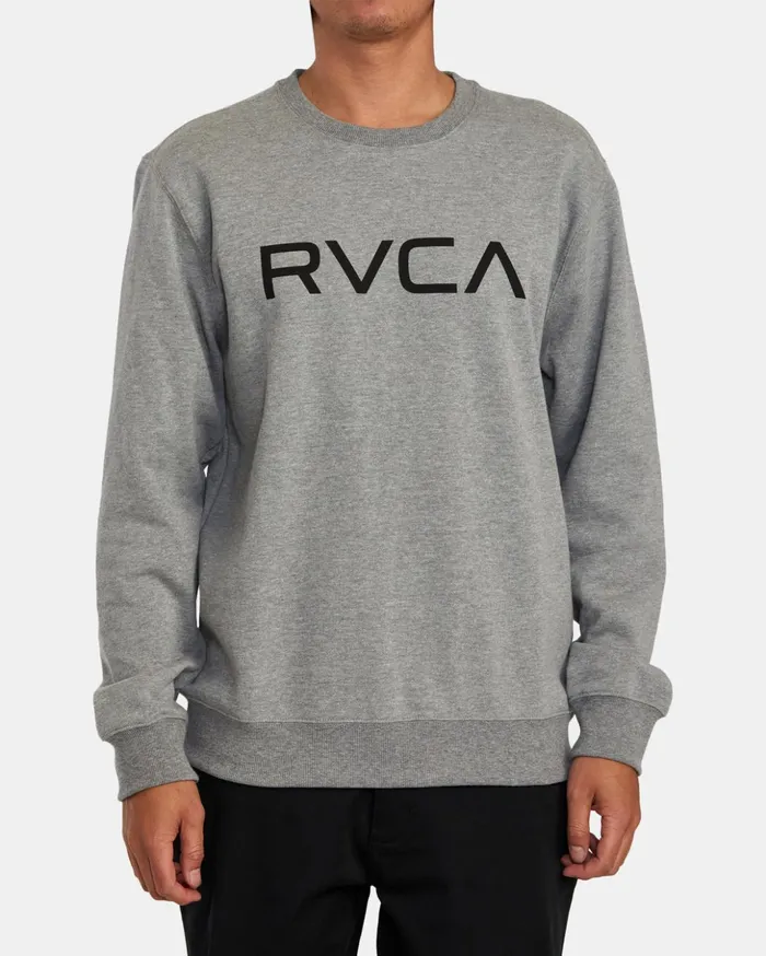 RVCA Hoodies Sweatshirts Big RVCA Crewneck Sweatshirt Athletic Heather 8211 Men RVCA Hoodies Sweatshirts Big RVCA Crewneck Sweatshirt Athletic Heather 8211 Men