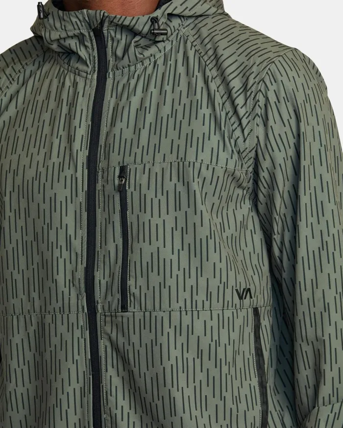 RVCA Jackets Yogger ZipUp Hooded Jacket II Rain Camo 8211 Men