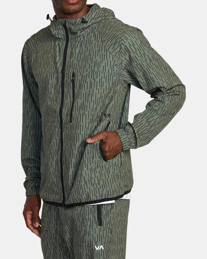 RVCA Jackets Yogger ZipUp Hooded Jacket II Rain Camo 8211 Men