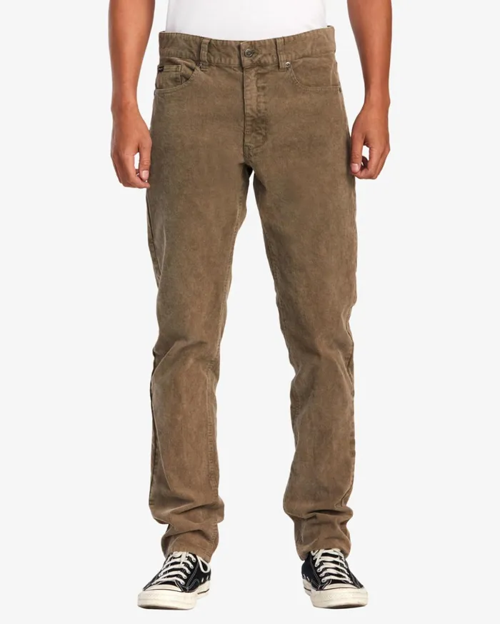 RVCA Pants Daggers Pigment Corduroy Pants Mushroom 8211 Men