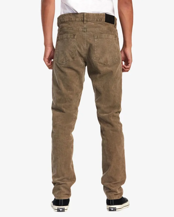 RVCA Pants Daggers Pigment Corduroy Pants Mushroom 8211 Men