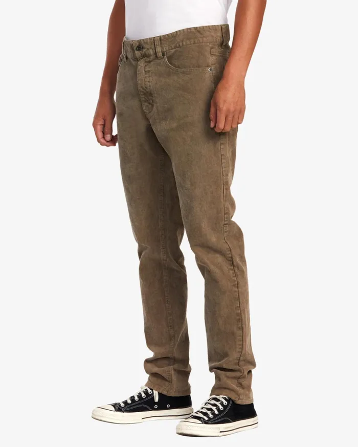 RVCA Pants Daggers Pigment Corduroy Pants Mushroom 8211 Men