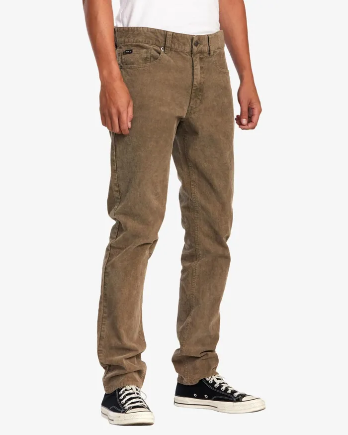RVCA Pants Daggers Pigment Corduroy Pants Mushroom 8211 Men