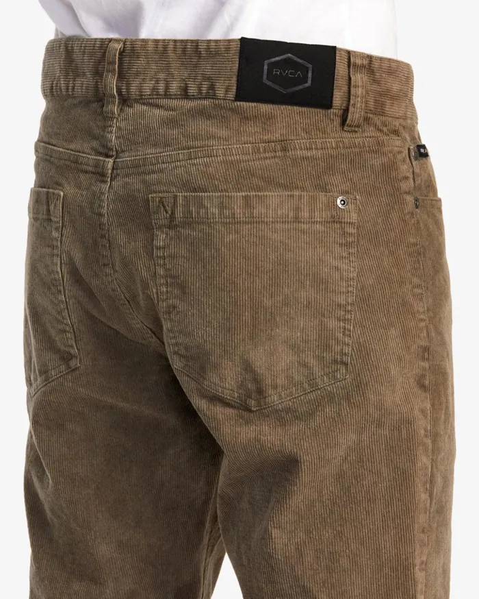 RVCA Pants Daggers Pigment Corduroy Pants Mushroom 8211 Men