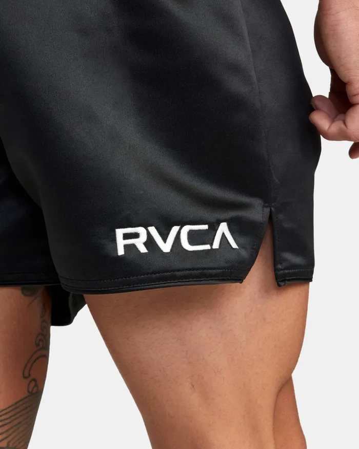 RVCA Shorts Hybrids Muay Thai Mod Elastic Waist Boxing Shorts 15034 Black 8211 Men RVCA Shorts Hybrids Muay Thai Mod Elastic Waist Boxing Shorts 15034 Black 8211 Men