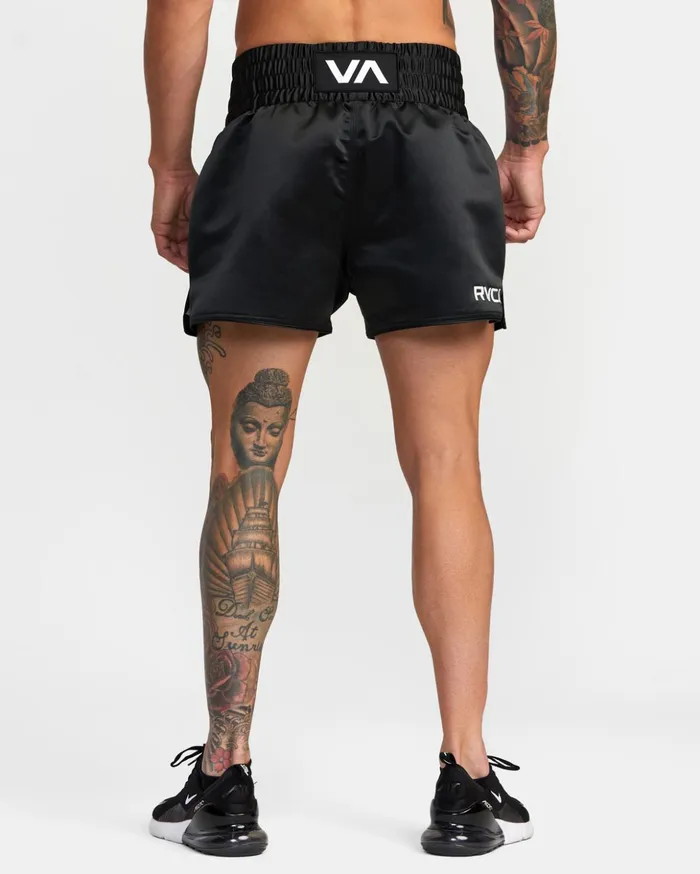RVCA Shorts Hybrids Muay Thai Mod Elastic Waist Boxing Shorts 15034 Black 8211 Men RVCA Shorts Hybrids Muay Thai Mod Elastic Waist Boxing Shorts 15034 Black 8211 Men