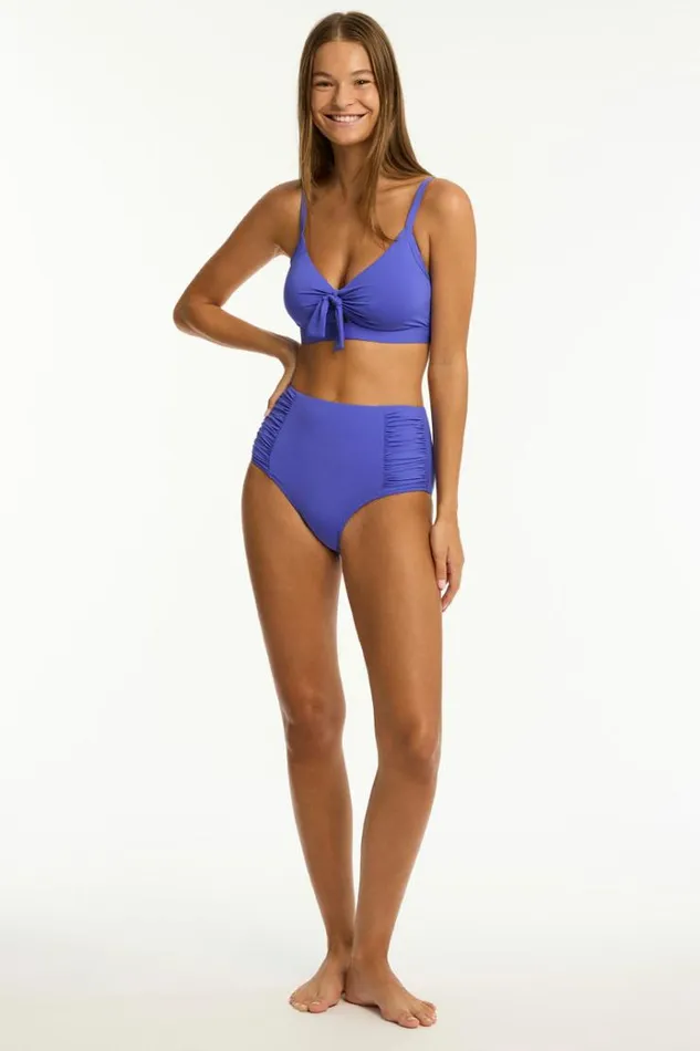 Sea Level Bottoms Essentials Edit High Waist Gathered Side Pant Eco Essentials Iris 8211 Women