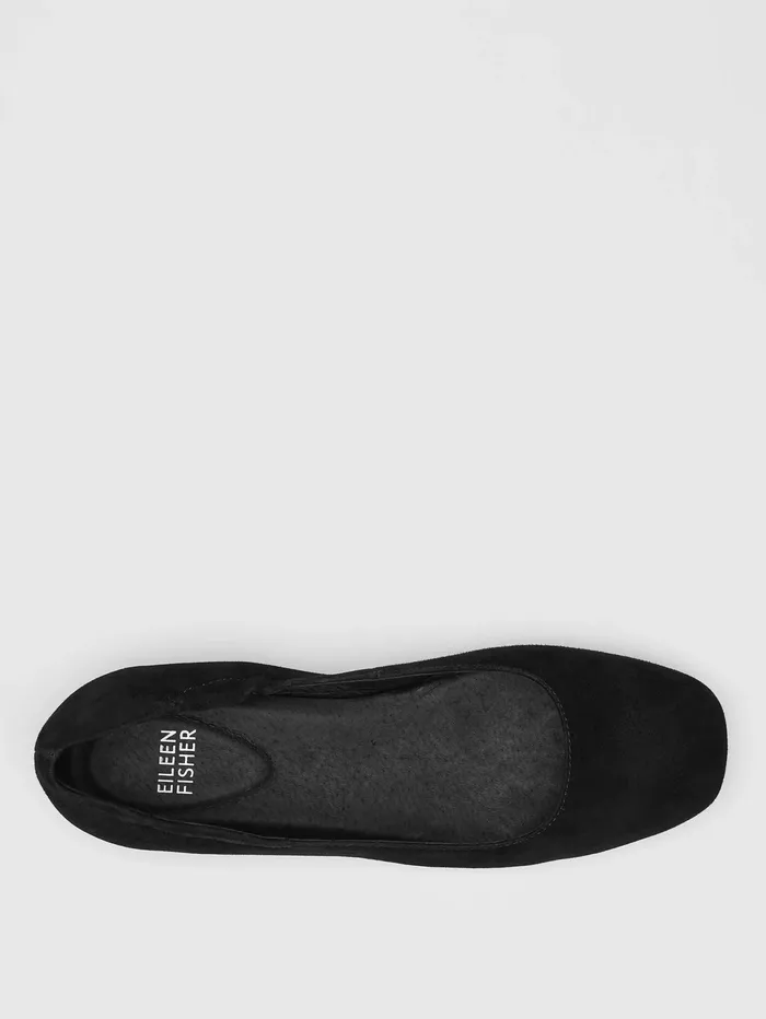 Shoes Women Eileen Fisher Selle Suede Ballet Flat Black