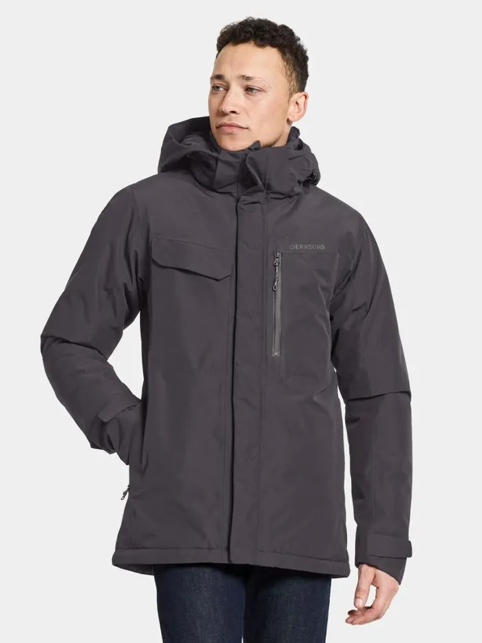 Stefan Jacket Black Men Didriksons Insulated Jackets
