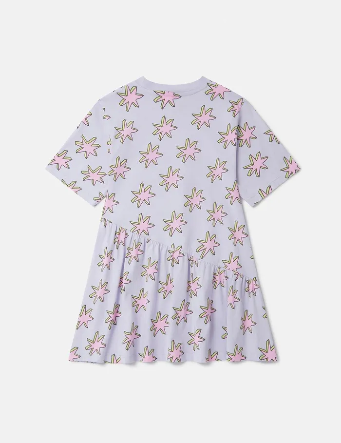 Stella McCartney Dresses and Jumpsuits Kids Shooting Stars Asymmetric Dress Multicolor Lilac