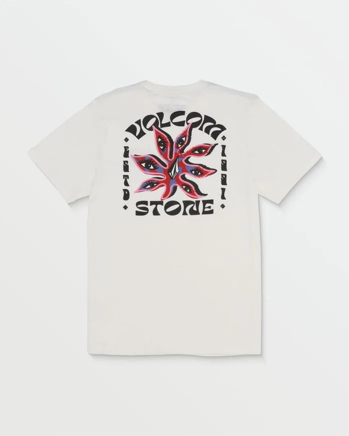 Stone Spectacle Short Sleeve Tee 8211 Off White Mens Volcom TShirts and Tanks