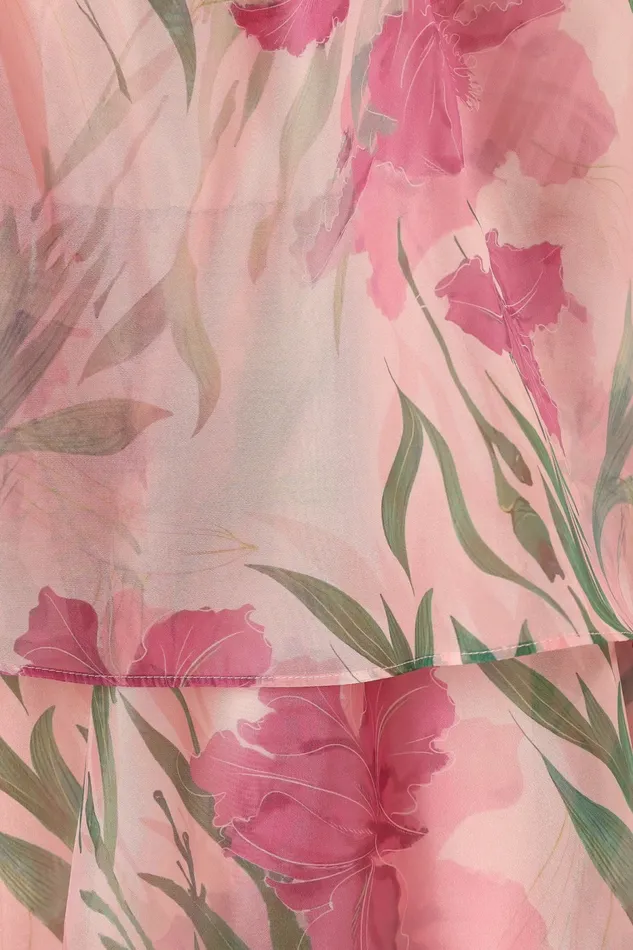Strapless Dresses Women Petal and Pup Bloom Strapless Maxi Dress Pink Floral