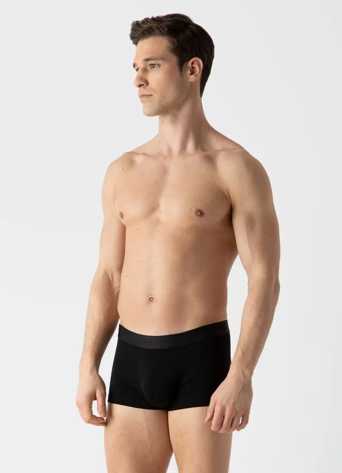 Stretch Cotton Trunks Black Men SUNSPEL Trunks and Shorts