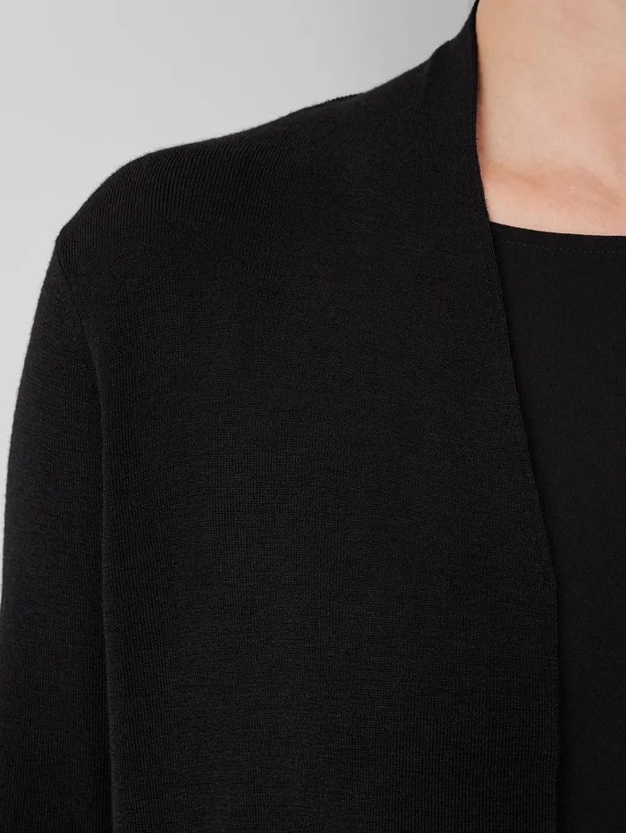 Sweaters and Cardigans Women Eileen Fisher Ultrafine Merino Long Cardigan Black