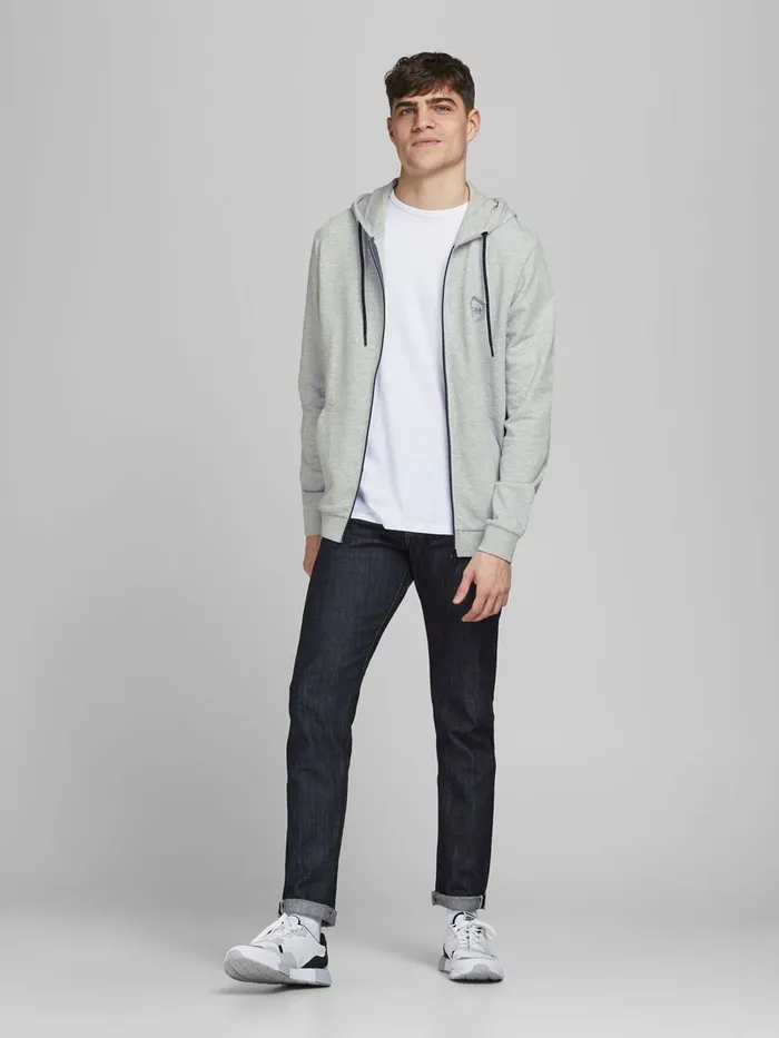 Sweatshirts JACK and JONES Mens 2PACK ZIPPED HOODIE Grey Navy Blazer Gift 4 You
